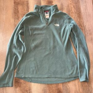 The North Face Light Teal Blue Green Quarter-Zip Fleece Pullover Women’s Size S